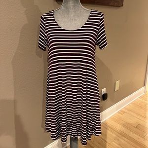 Boutique Maroon and White FSU Game Day Dress